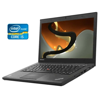 Ноутбук Б-клас Lenovo ThinkPad T440 / 14" (1366x768) TN / Intel Core i5-4300U (2 (4) ядра по 1.9 - 2.9 GHz) / 8 GB DDR3 / 180 GB SSD / Intel HD Graphics 4400 / WebCam б/в