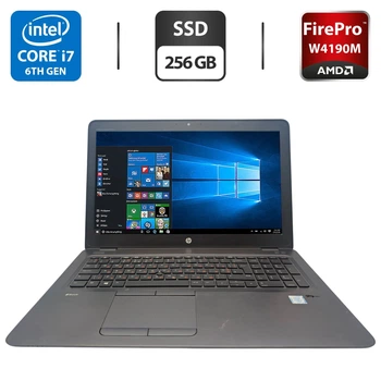 Ноутбук HP ZBook 15u G3 / 15.6" (1920x1080) IPS / Intel Core i7-6500U (2 (4) ядра по 2.5 - 3.1 GHz) / 8 GB DDR4 / 256 GB SSD / AMD FirePro W4190M, 2 GB GDDR5, 128-bit / WebCam б/в