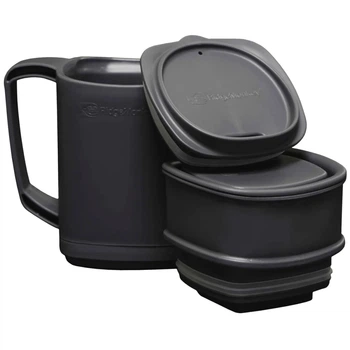 Термокружка RidgeMonkey ThermoMug DLX Brew Set Grey с набором емкостей