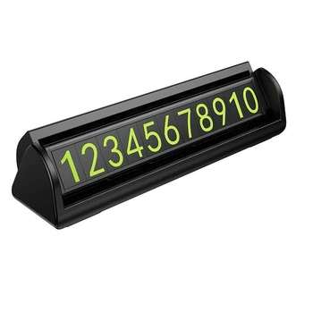 Паркувальна карта автовізитка в авто на 2 номери HOCO ZP131 car parking sign. Black