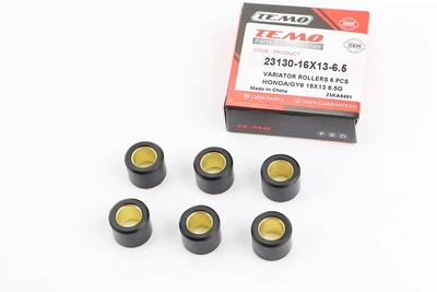 Ролики варіатора 16x13 6,5 г до скутера Honda/GY6, 6 шт TEMO