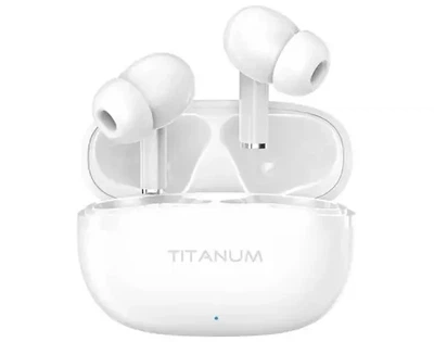 Bluetooth навушники TITANUM TW373 TWS, AirDots White