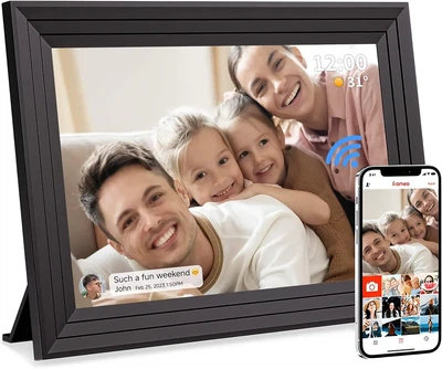 Цифровая фоторамка Luakug Frameo 10,1" Wi-Fi 32 ГБ IPS 1280×800 для фото и видео, сенсорный экран, автоповорот