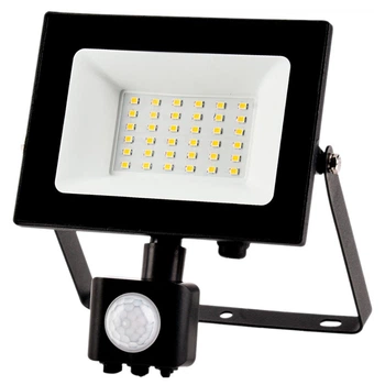 Прожектор 2.0 Work'S FLS-64K-30W-30LED IP65, 146x161x51 мм,датчик руху