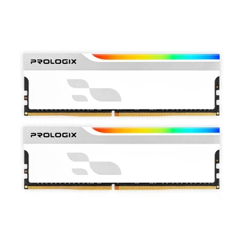 Модуль пам`ятi DDR4 2x16GB/3200 Prologix Onyx White RGB (PRO32GB3200YWR4K)
