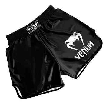Шорти спортивні "Venum" короткі вільного крою для боксу та фітнесу чорні 2XL
