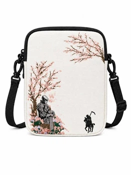 Сумка через плечо с вышивкой Polo, белая, 23×18 см POLO-017-BLK