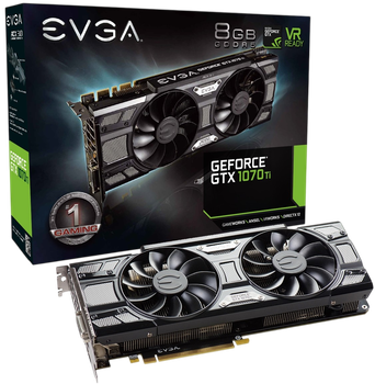 Відеокарта GeForce GTX 1070 Ti 8GB EVGA SC Gaming ACX 3.0 (08G-P4-5671-KR) Б/В