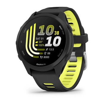 Смарт-годинник Garmin Forerunner 170 Music Black чорний із Black Yellow силіконовим ремінцем