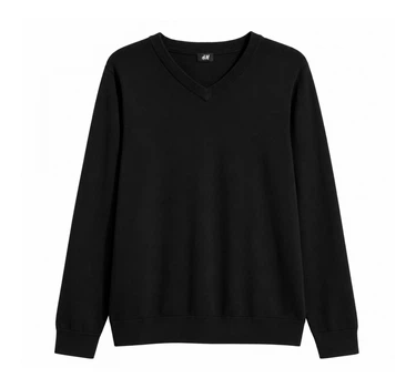 Джемпер тонкої в'язки для чоловіка H&M 0515238-002 M чорний