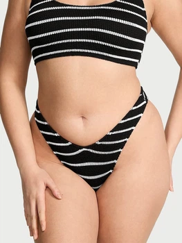 Нижня частина купальника жіноча Victoria's Secret 746780423 M/L Чорний/Білий (1162433529)