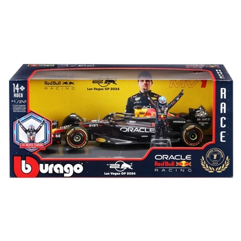 Коллекционная модель Bburago Oracle Red Bull Racing RB20 2024 с фигуркой пилота 1:24 18-28060 #1