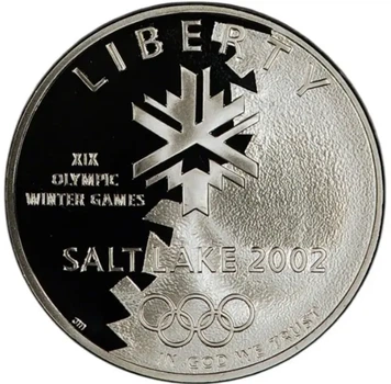 Колекційна срібна монета “Liberty – XIX Зимові Олімпійські ігри” PROOF 26,73 г 2002 рік