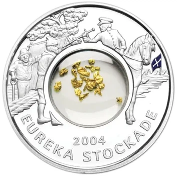 Колекційна срібна монета "Eureka Stockade - Повстання на Евріці" 28,35 г 2004 рік