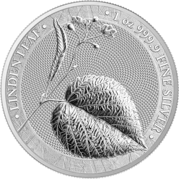 Колекційна срібна монета "Linden Leaf - Лист липи" 31,1 г 2022 рік