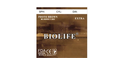 Лiнза мiнеральна Biolife фотохромна коричнева діоптрія -2.75