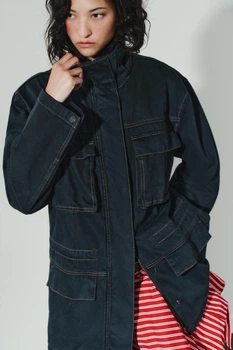 Джинсова подовжена куртка Zara 8727/270 M