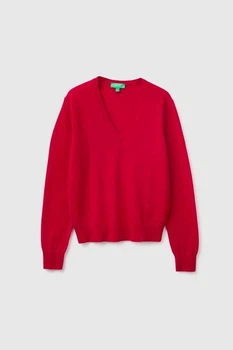 Пуловер Benetton 48(XL) Червоний (157610)