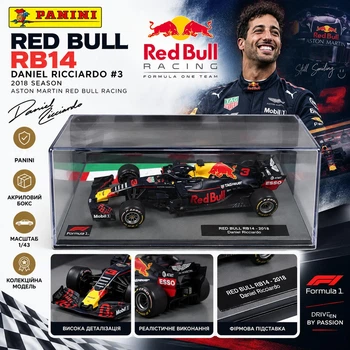 Колекційна Модель Panini Red Bull RB14 F1 в Акриловому Боксі 1/43 Daniel Ricciardo 2018 #3 Ред Булл / Формула 1 / Данієль Ріккардо