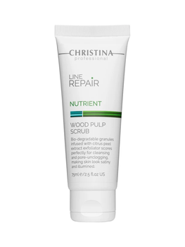 Скраб із деревинною целюлозою Christina Line Repair Nutrient Wood Pulp Scrub — глибоке очищення та оновлення шкіри, 75 мл