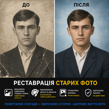 Реставрація старих та відновлення фото для портрета