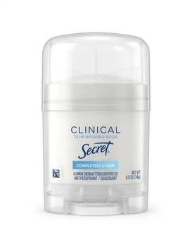 Дезодорант антиперспирант Secret Clinical Invisible Solid Completely Clean 72HR женский сухой 14 г