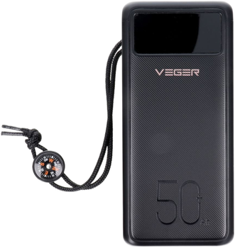 УМБ Veger Tank Lite PD QC3.0 50000 mAh 22.5W Black (6970453555447)