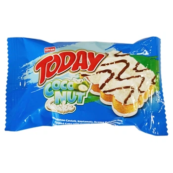 Тістечко бісквітне Elvan Today Coconut Cake з кремовою начинкою та кокосом 40 г