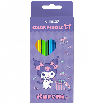 Олівці кольорові 12 штук різні кольори Kite, HK25-051-2