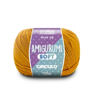 4146 AMIGURUMI SOFT пряжа (55% акрил, 45% бавовна, 65гр. 150м. ), гірчичний