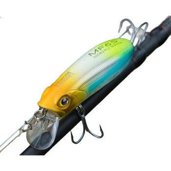 Guowangliya Lure Micro-Fly Scale Series, Minnow Sinking Slowking Floating Lure, Long Distance Casting for Topmouth Culter And Bass, Black Pit