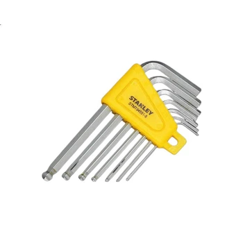 Набор шестигранных ключей STANLEY с коротким шаровым наконечником, метрический, 7 предметов, STMT94551-8-23