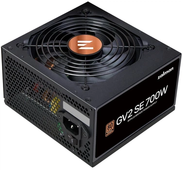 Блок питания Zalman GV2SE (700W) 88%, 80+ Bronze, 120мм, 1xMB 24pin(20+4), 1xCPU(4+4 pin + 8pin), 4xMolex, 6xSATA, 4xPCIe 8pin(6+2)