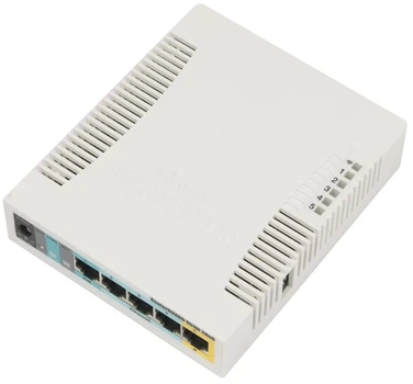 Маршрутизатор MikroTik 5 LAN портов 802.11n 2,4 ГГц встроенные антенны