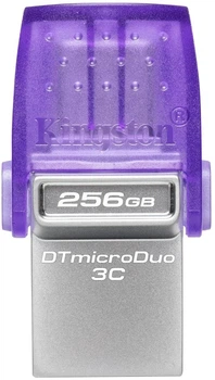 Накопитель Kingston 256GB USB 3.2 Type-A + Type-C DT microDuo 3C R200MB/s