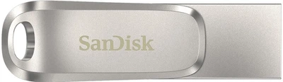 Накопитель SanDisk 32GB USB 3.1 Type-A + Type-C Dual Drive Luxe Серебряный