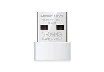 WiFi адаптер MERCUSYS MW150US N150 USB 2.0 150 Мбит/с 14,8х6,85х18,9 мм черный
