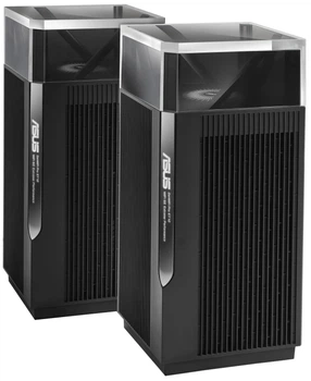 MESH-система ASUS ZenWiFi Pro ET12 AXE11000 2,4/5 ГГц 10 антен 241x115x115 мм черная