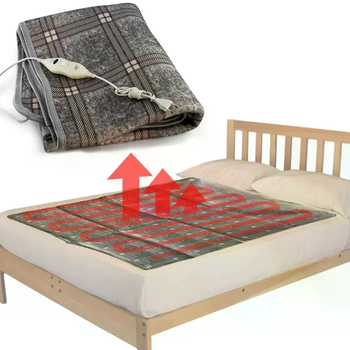 Электропростынь Electric Blanket 150×120 см 86 Вт с 2 режимами нагрева и терморегулятором, серая клетка