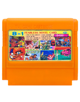 Збірник Ігор RMC Famicom Dendy 8 in 1 D-532 Prince Persia, Contra, Duck Tales 2, Rushn Attack, Jackal, Fire Figter, Mermaid, Side Pocket 90х TV Game Англійська Версія Тільки Картридж Б/У