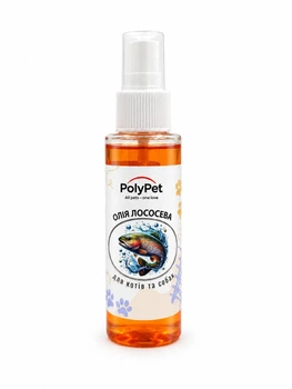 Масло лосося для котов и собак PolyPet 100 мл