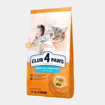 Сухой корм Club 4 Paws для взрослых кошек чувствительное пищеварение 14 кг