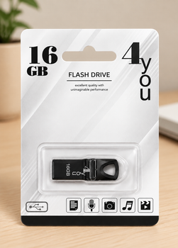USB-накопичувач флешка на 16Gb 4you 117 Metal series Black