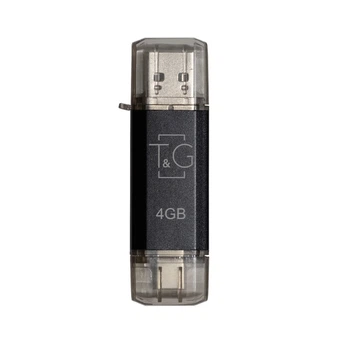 USB-накопитель c Type C 2.0 флешка на 4Gb T&G 009 Star series Black