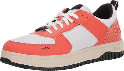 Мужские кеды Hugo р.47, бело-красные, 30.8 см