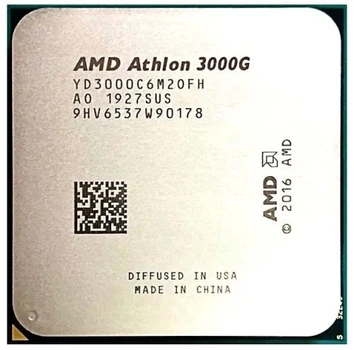 Процессор (AM4) Athlon 3000G, Tray, 2x3.5 ГГц, Radeon Vega 3, L3 4Мб, Picasso (Zen+), 12 нм AMD (teh0032894)