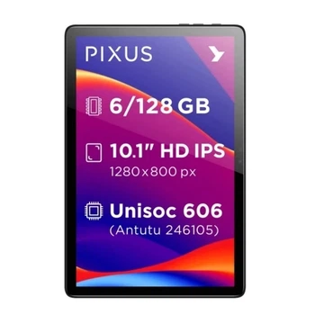 Планшет 10.1" Line NEW LTE, Grafite, 1280x800, IPS, Unisoc Tiger T7250 8x1.6GHz, RAM 6Gb Pixus 000357335