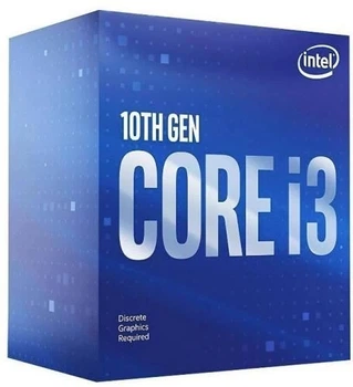 Процессор Core i3 (LGA1200) i3-10100F, Box, 4x3.6 ГГц (Turbo Boost 4.3 ГГц), L3 6Мб Intel 000357190