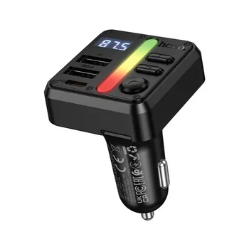 Авто зарядний пристрій з FM-модулятором Hoco E89 Libre 45W (1A1C) car BT FM transmitter Чорний