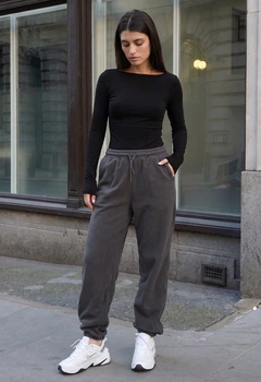 Штаны женские спортивные стаф серые на флисе теплые Staff flu gray fleece XS (404558)
